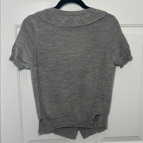 BCBGMaxAzria Gray Ruffle Cardigan - Picture 5 of 8